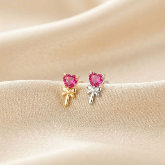 MAGIC - Zirkon Taşlı Tragus Helix Lobe Conch Rook Cerrahi Çelik Piercing ARKASI TOPLU