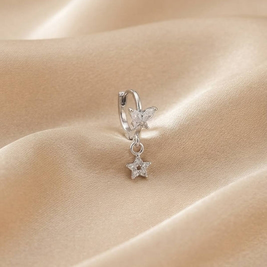 Dream Chaser - Zirkon Taşlı Halka Tragus Helix Lobe Conch Rook Cerrahi Çelik Piercing