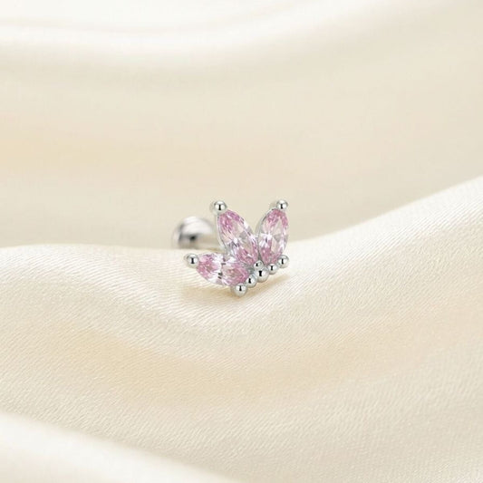 Pink Lotus - Piercing Helix Tragus Lob Kıkırdak