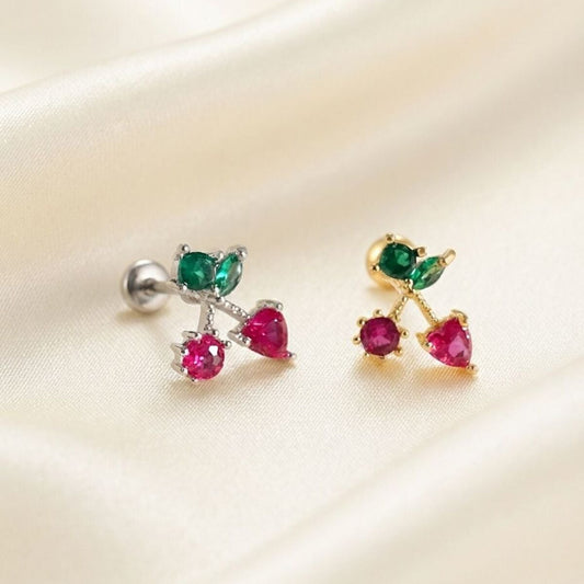Cherry Love- Piercing Helix Tragus Lob Kıkırdak