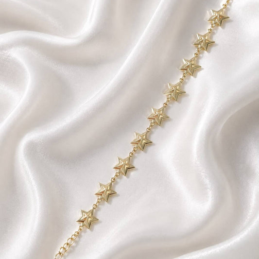 Milky Way Zarif Kadın Bileklik – Gold Renk Taş Detaylı